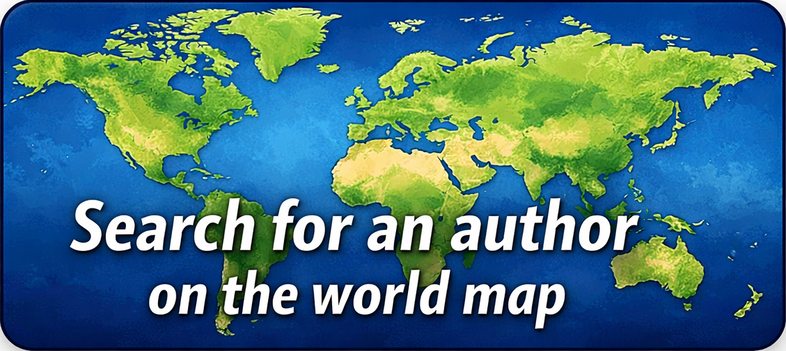 Search for an author on the world map